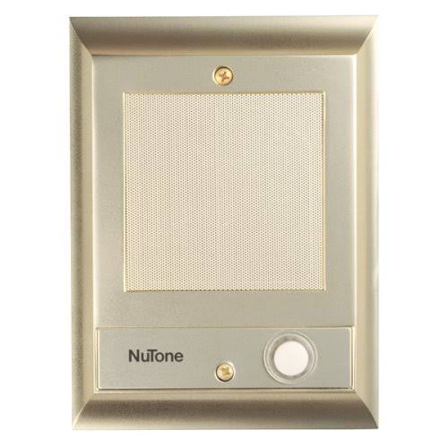 IS-69PB Intercom Door Speaker, Polished Brass, Weather-Resistant, Lighted Pushbutton