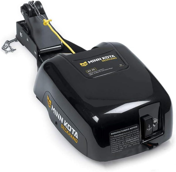 Minn Kota Deckhand 40 Electric Anchor Winch, 40 lb Capacity, Includes 100 ft Nylon Rope, Easy Install
