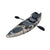 UH-RA220 11.5 foot Riptide Angler Sit On Top Fishing Kayak with Paddles and Upright Chair and Rudder System Included (Camo)