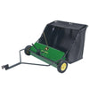 42″ trailed lawn sweeper, 24 cubic foot capacity, adjustable brushes