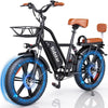 Bopzin 1000W Electric Bicycle for Adults, 48V 15Ah Removable Battery, 20" x 4.0" - 1000W