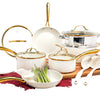 15 Pc Ceramic Pots and Pans Set Non Stick