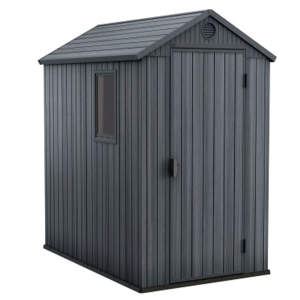 4' x 6' Outdoor Garden Tool Storage Shed w/ Window, Graphite