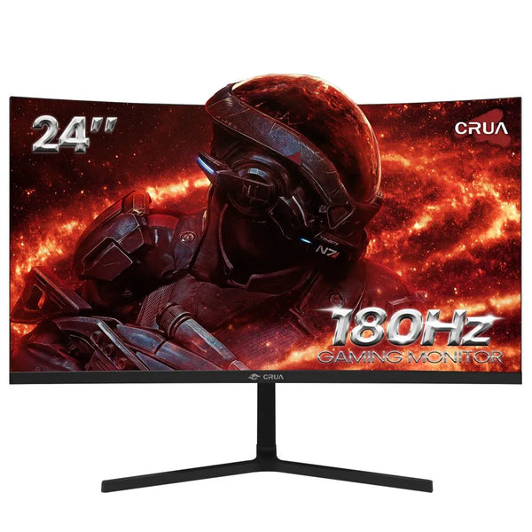 24" 180Hz Curved Gaming Monitor - FHD 1080P Frameless Computer Monitor, AMD Freesync, Low Motion Blur,Dp&Hdmi Port, Black