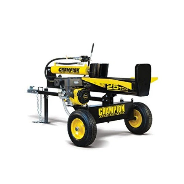100251 25-Ton Horizontal/Vertical Full Beam Gas Log Splitter with Auto Return