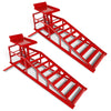 Car Ramps, 2PCS 5T 10000lbs Portable Heavy Duty Hydraulic Car Ramps, Lift Ramp for Truck Vehicle Auto Garage Repair Red