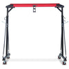 1 Ton Adjustable Gantry Crane, 2200 lbs Capacity, Height Adjustable 96.5"-143.7", Portable Hoist for Factory, Construction, Warehouse, Auto Repair