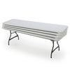 4-Pack Commercial Stacking 8 ft Folding Table – White (80344)