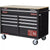 Gloss Black 46′′ 9-Drawer Mobile Tool Chest Workbench with Wood Top & Power Strip