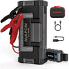 6000A Car Battery Jump Starter with Dual USB Quick Charge and DC Output, 12V Jump Pack with Built-In LED Bright Light