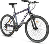 26 Inch Mountain Bike, 21-Speed/High-Carbon Steel/Aviation Grade Frame, Dual Disc/V Brake, Adjustable Ergonomic Seat Bycycle for Men Women Adult, Quick Assembly in 20 Minutes
