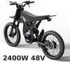 Ridingtimes GT73 Electric Motorbike 2400W 48V 18.2AH*2 Electric BIKE with 25" tires digital screen Carbon Steel,BLACK