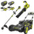 40V Brushless 20 in. Walk Behind Self-Propelled Mower/String Trimmer/Leaf Blower with (2) Batteries and (2) Chargers