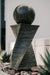 XBrand Zen Ball Water Fountain, 30′′ Black Swirl Sphere, Indoor/Outdoor Decor