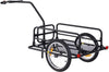 Aosom Foldable Bike Cargo Trailer, 80lbs Capacity, 16′′ Wheels, Black, with Hitch