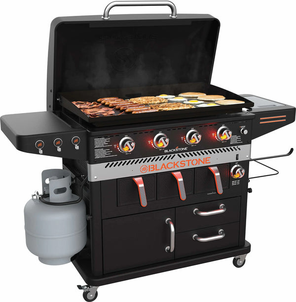4-burner hob and air fryer combination – 36 inch