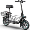 Electric scooter for adults with large center basket
