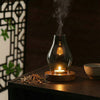 Wispoak Glass & Wood Smokeless Incense Warmer