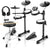 DED-80 Electronic Drum Set, Electric Drum Set for Beginner with 4 Quiet Mesh Drum Pads, 2 Switch Pedal, 180+ Sounds, Throne, On-Ear Headphones, Sticks, and Melodics Lessons Included.