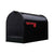 Gibraltar Mailboxes Stanley Jumbo Black Galvanized Steel Post Mount Mailbox, Extra-Large Capacity