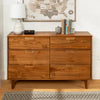 6-Drawer Caramel Mid Century Modern Wood Dresser