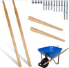 Wheelbarrow Replacement Handle Kit C 2 Pre-Drilled Heavy-Duty FSC Eco-Wood Handles, Universal Fit + Bolts, Nuts & Wedges (Plant a Tree)