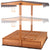 Morgete Outdoor Sandbox with Lid & Bench, Retractable Canopy, Foldable Design, 47′′ Large Play Area for Kids