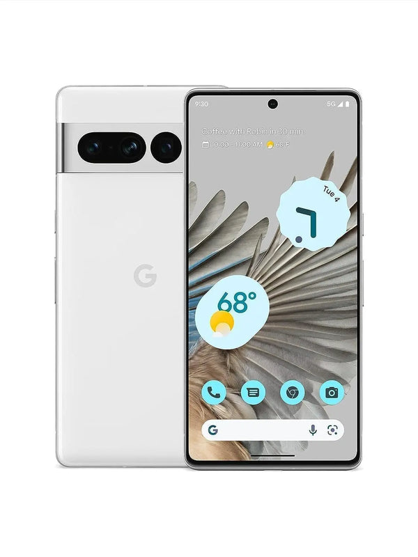 7 Pro - 5G Android Phone - Unlocked Smartphone with Telephoto, Wide Angle Lens, and 24-Hour Battery - 128GB - Snow