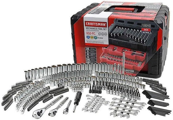 Craftsman Mechanics Tool Set, Ratchet Socket Hand Wrench Toolset