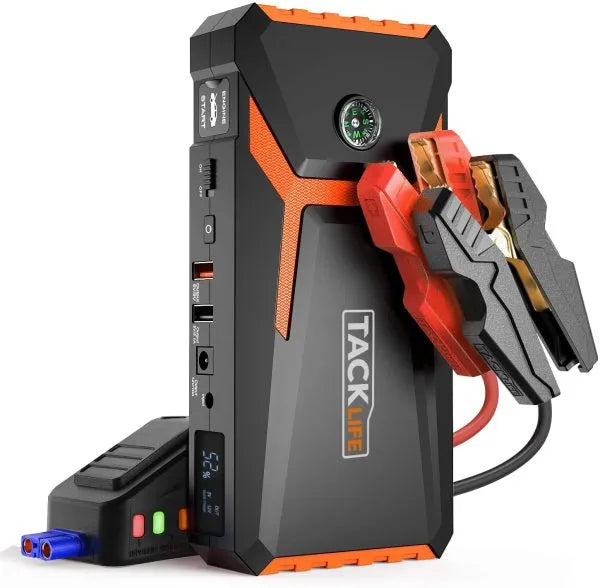 T8 800A Peak 18000mAh Car Jump Starter (up to 7.0L Gas, 5.5L Diesel Engine) with LCD Screen, USB Quick Charge, 12V Auto Battery Booster, Portable Power Pack with Built-in LED Light