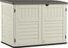 BMS4700 Resin Storage Shed, Off-White/Gray, 70.5′′W x 44.25′′D x 52′′H, Double Door, UV Resistant