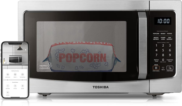4-in-1 ML-EC42P(SS) Countertop Microwave Oven, Smart Sensor, Convection, Air Fryer Combo, Mute Function, Position Memory 13.6" Turntable, 1.5 Cu Ft, 1000W, Silver