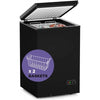 3.5 Cu Ft with 2 Removable Baskets – Reach In Freezer Chest – Quiet Compact Freezer – 7 Temperature Settings – Black