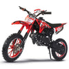 49CC Kids Dirt Bicycle, 2-Stroke Gas Powered Off Road Motorcycle, Tire Shock Absorber Spring Soft Seat Cushion with Front and Rear Disc Brake, Max Speed 28 MPH