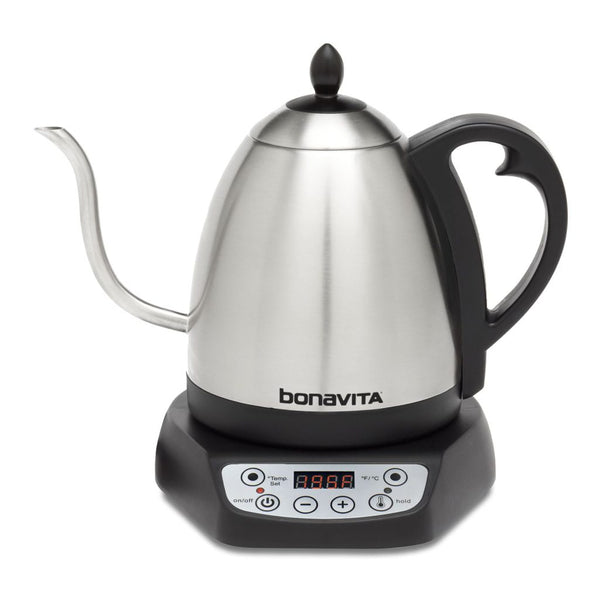 1.0L Variable Temperature Gooseneck Electric Kettle, Silver, 1000W, Precise Pour Control