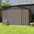 Patiowell 10×10 ft Metal Outdoor Storage Shed, Sloping Roof, Double Lockable Doors, Coffee Brown