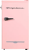 Frigidaire Retro Bar Fridge 3.2 Cu. Ft, Pink/Coral – Compact with Bottle Opener, Adjustable Thermostat & Shelves