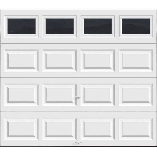 Clopay Classic Insulated Garage Door 9×7 ft, R-Value 6.5, White with Plain Window