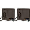 Suncast Aquawinder 125′ Auto Rewind Hose Reel, Water-Powered, Java, 2 Pack