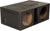 QPower QBOMB12VL Dual 12′′ Vented Subwoofer Box – Durable MDF, Black Rhino Liner Finish