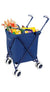 Folding Shopping Cart – VersaCart Transit Utility Cart – Transport Up to 120 Pounds (Water-Resistant Heavy Duty Canvas), Navy Blue