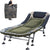 Camping Cots for Adults 330Lbs with Carry Bag, Heavy Duty Folding Bed with Soft Padded Cushion, Portable Military Cot for Hunting, 180° Adjustable Reclining Outdoor Lounger