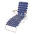 Rio Brands Steel Folding Web Chaise Beach Lawn Pool Lounge Chair, Blue