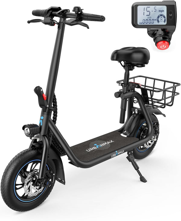 C1 Electric Scooter with Seat, 450W Powerful Motor up to 22 Miles Range