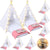 Windyun 8-Pack Kids Teepee Tent Set, Sleepover Party, White