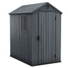 4' x 6' Outdoor Garden Tool Storage Shed w/ Window, Graphite