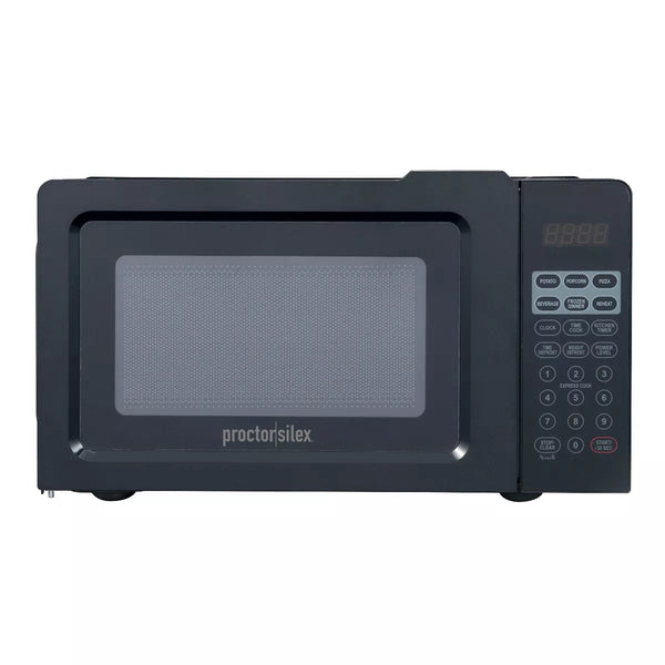 Proctor Silex 700W Countertop Microwave Oven, 0.6 cubic feet, Black, 10 power settings