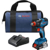 GDX18V-1800B12 18V EC Brushless 1/4 in. and 1/2 in. Two-in-One Bit/Socket Impact Driver Kit with 2.0 Ah Slimpack Battery