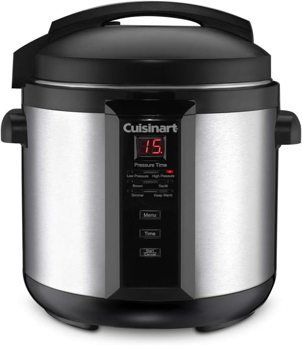 6-Quart Electric Pressure Cooker, Stainless Steel, Digital Controls, Multi-Function, Model CPC-600N1