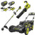 40V Brushless 20 in. Walk Behind Self-Propelled Mower/String Trimmer/Leaf Blower with (2) Batteries and (2) Chargers